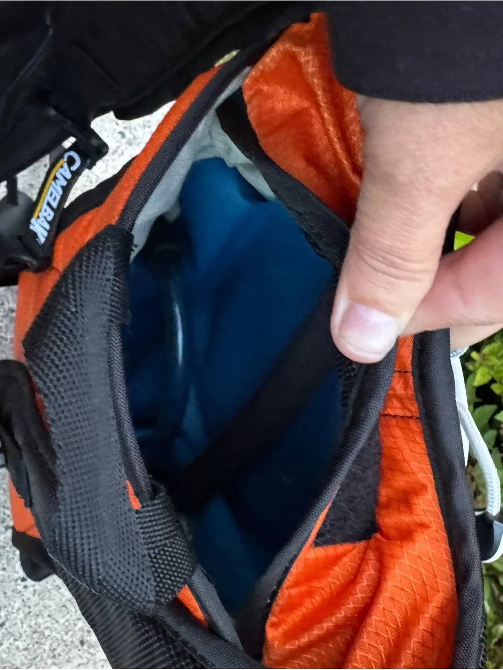 CamelBak Black Hydration Backpack with Orange Interior